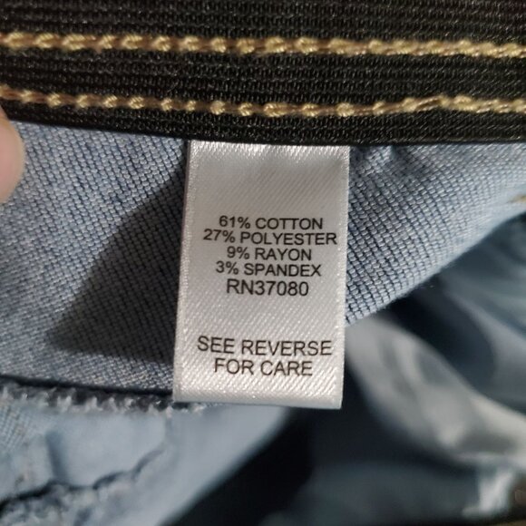 Cato Jeans Womens 16W Light Blue Hi-Rise Cropped Stretch Cotton Blend - Picture 3 of 14